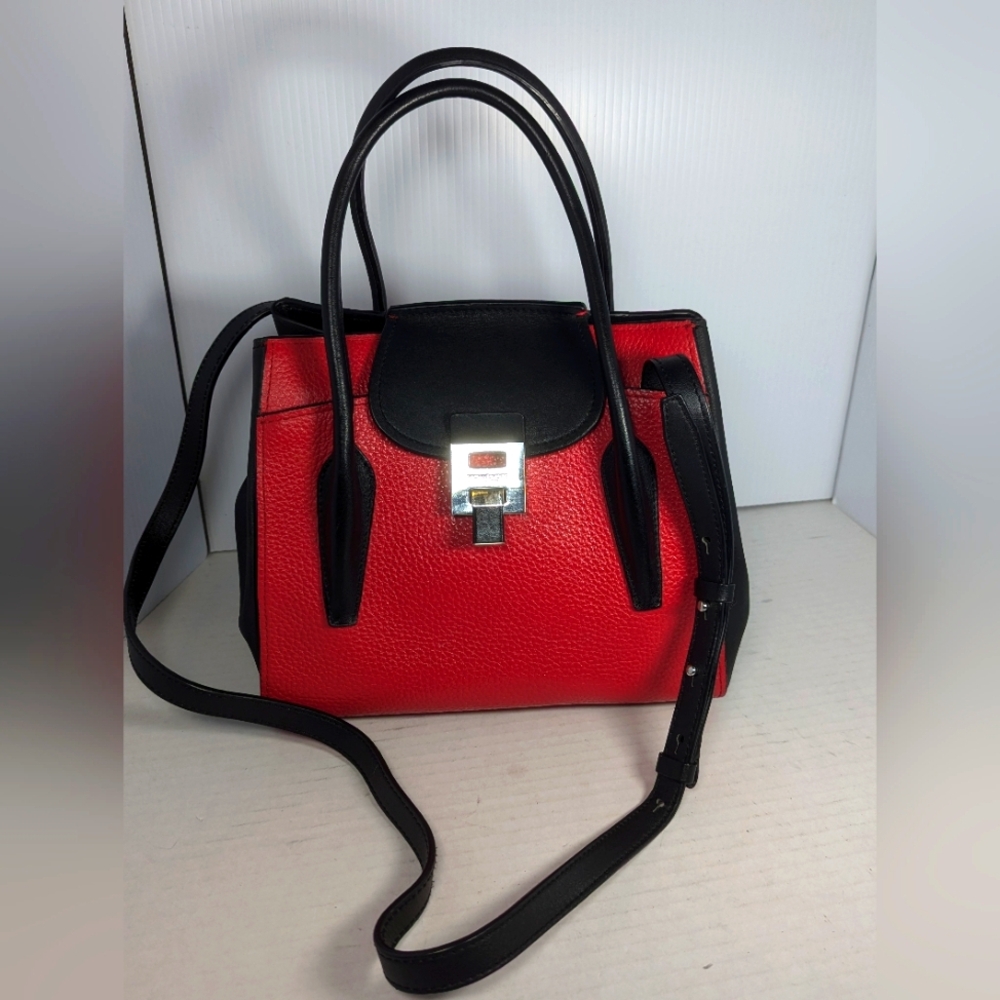 Michael kors Collection Bancroft Medium Pebbled Calf Leather Satchel handbag